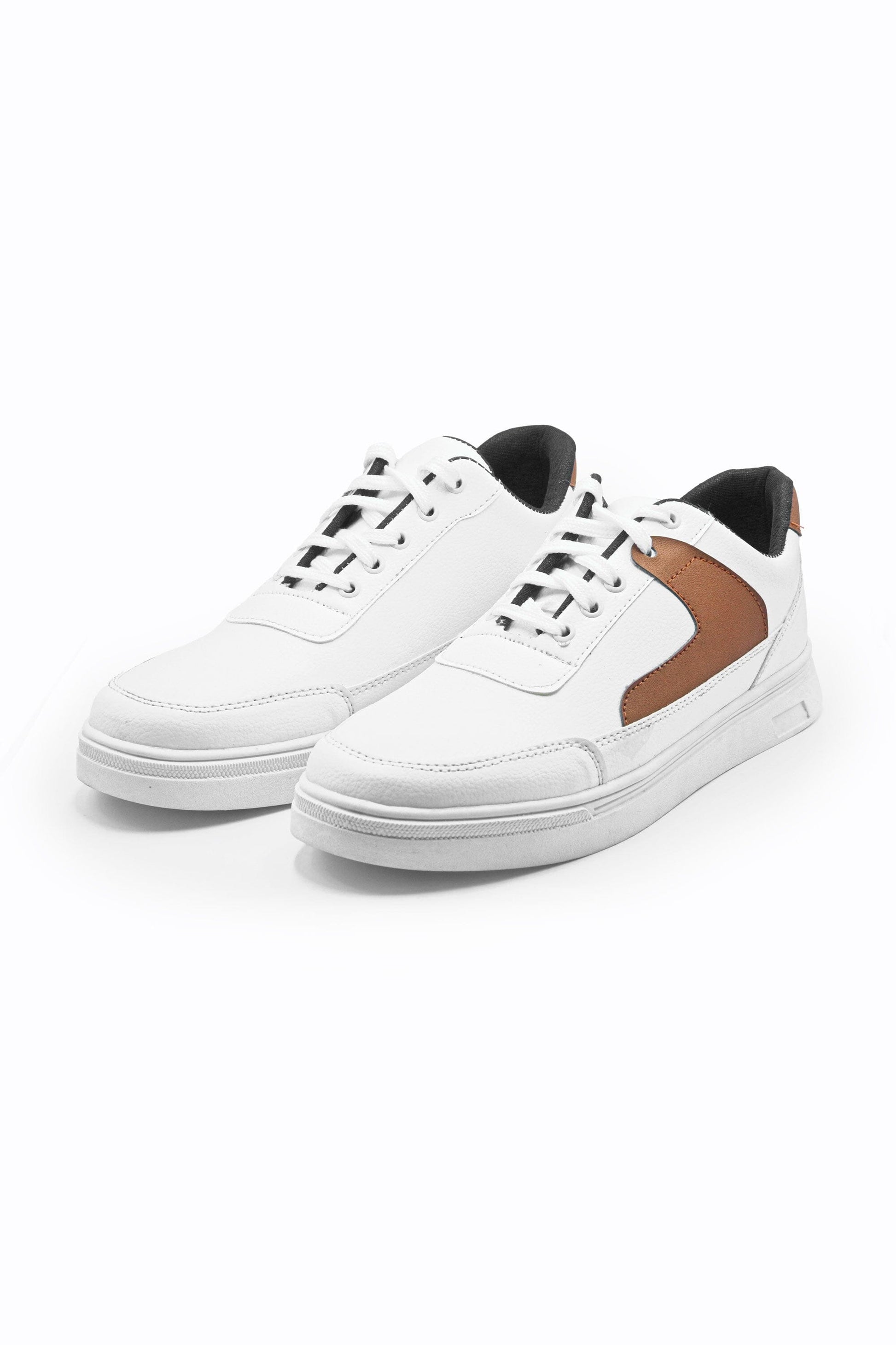 Black Camel Men's Salford High Sole Sneaker Men's Shoes Hamza Traders (Sale Basis) White & Brown EUR 39 