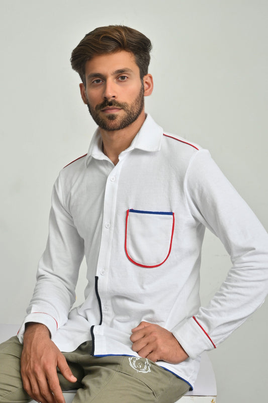 Polo Republica Men's Piping Style Minor Fault Pique Casual Shirt