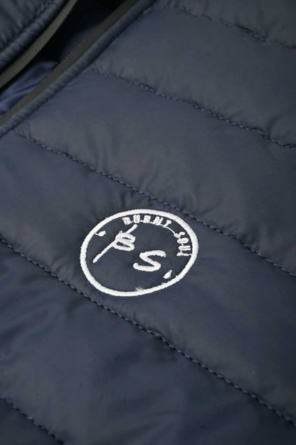 Men's Burnt Soul Logo Embroidered Design Long Sleeve Puffer Jacket Men's Jacket IBT 