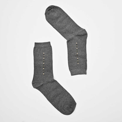 KLV Men's Algadon Classic Crew Socks Socks RAM Charcoal D4 EUR 40-46