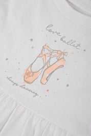 Tessentials Girl's Always Dancing Printed Long Sleeves Frock Style Shirt Girl's Tee Shirt HAS Apparel 