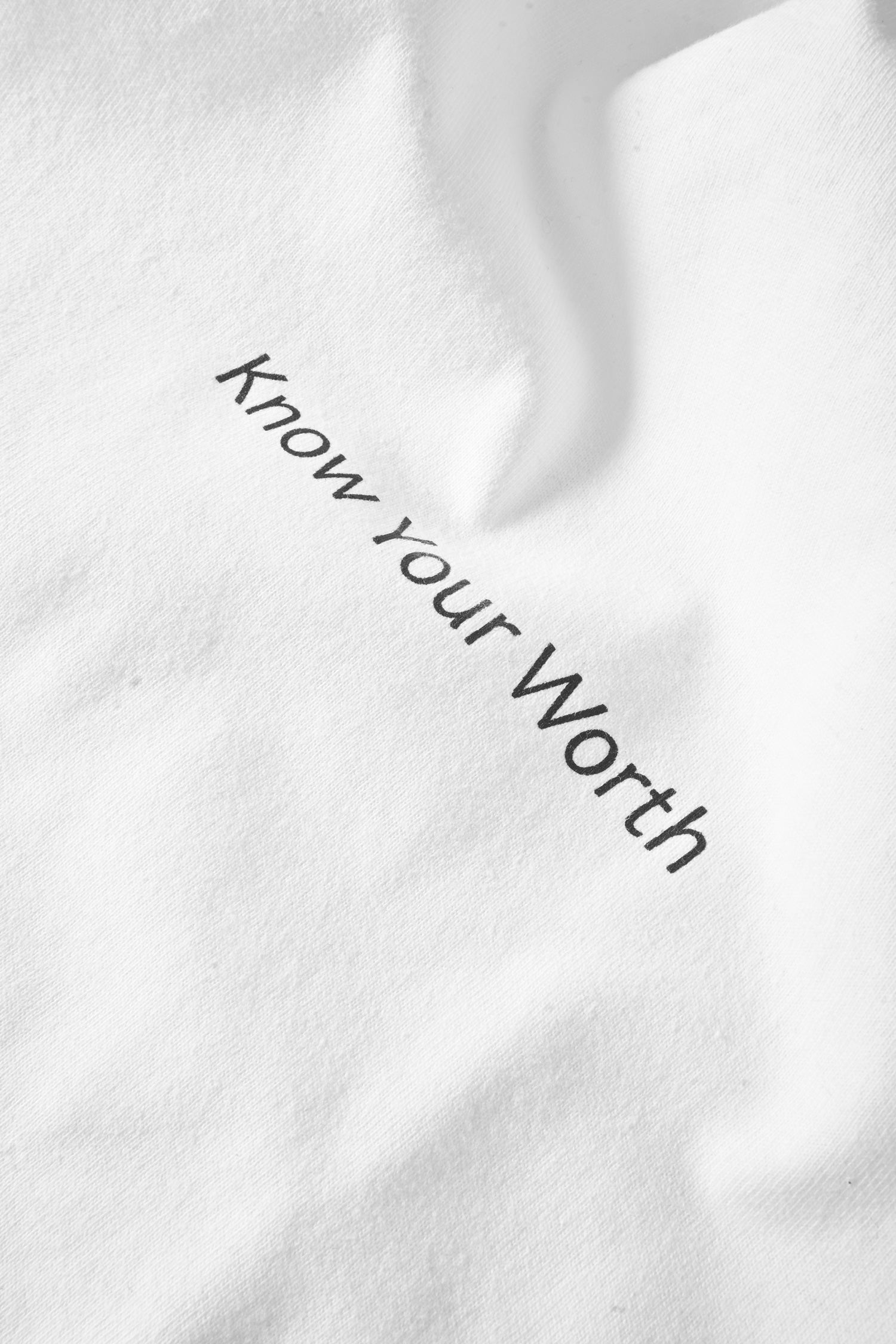 Men's Know Your Worth Printed Crew Neck Tee Shirt
