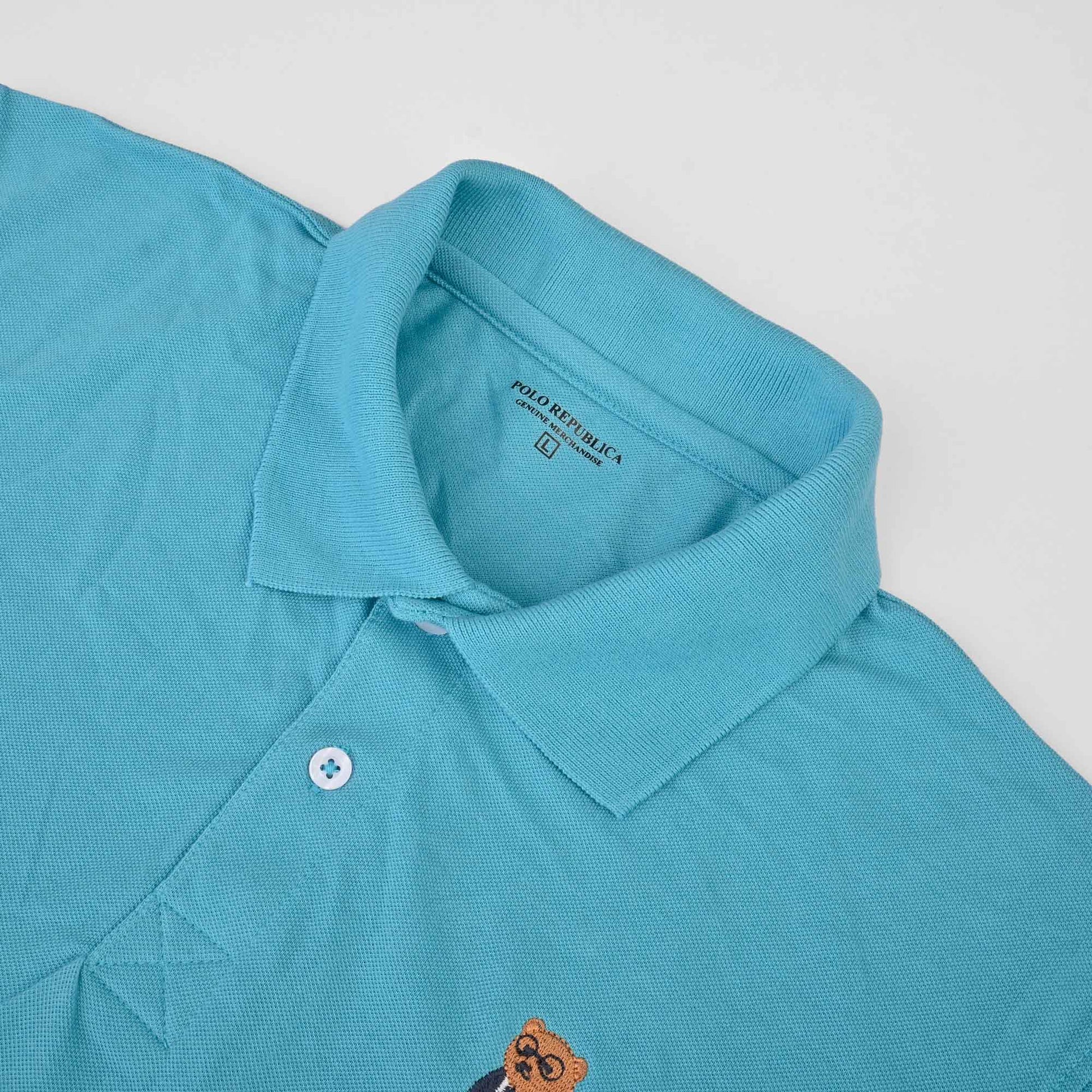 Polo Republica Men's Bear & Polo Embroidered Short Sleeve Polo Shirt