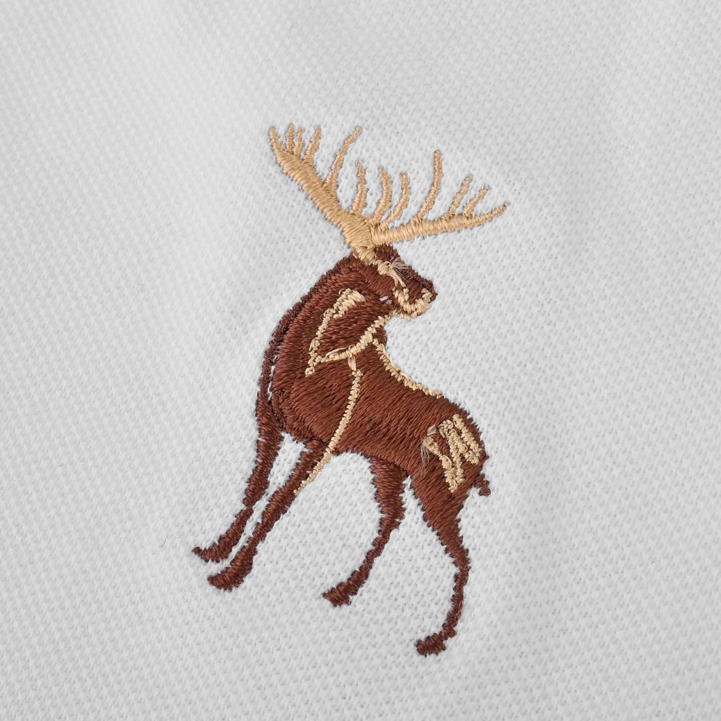 Polo Republica Men's Moose & Double Flags Embroidered Short Sleeve Polo Shirt Men's Polo Shirt Polo Republica 