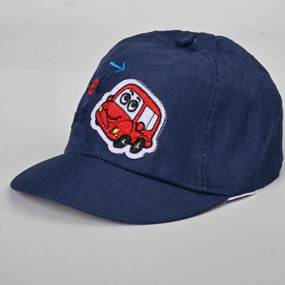 Kid's Car Set Out Embroidered Cap Headwear SRL Navy 