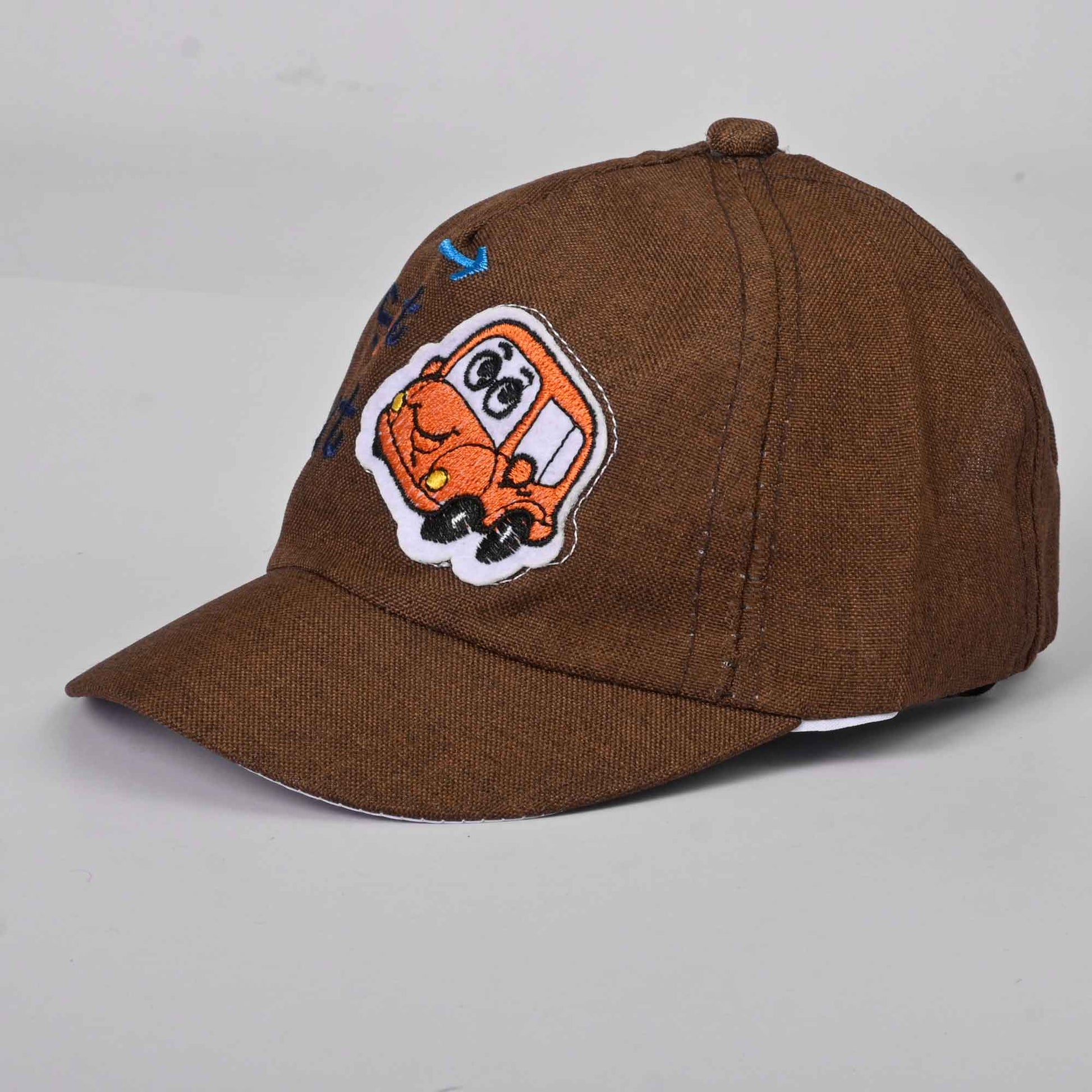Kid's Car Set Out Embroidered Cap Headwear SRL Brown 