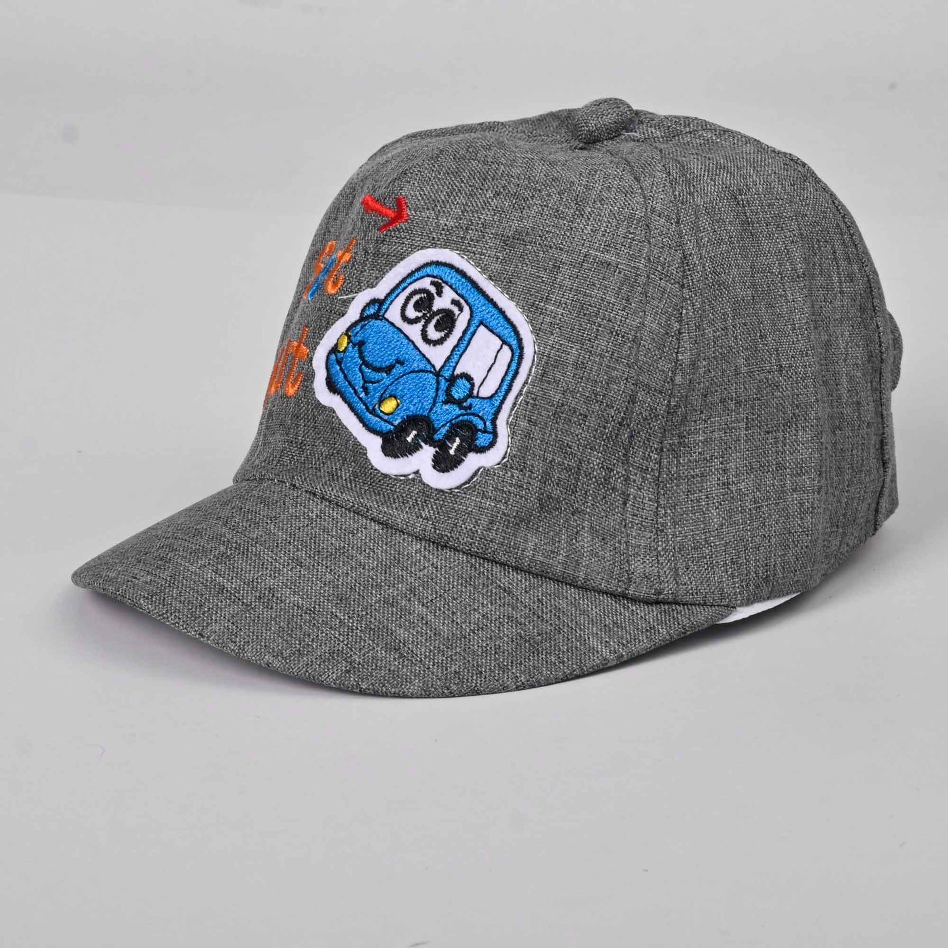 Kid's Car Set Out Embroidered Cap Headwear SRL Grey 