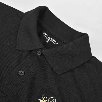 Polo Republica Men's Signature Pony & 3 Crest Embroidered Short Sleeve Polo Shirt Men's Polo Shirt Polo Republica 