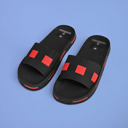 Polo Republica Men's Dots Design Soft Slides Men's Shoes Hamza Traders Black & Red EUR 39 