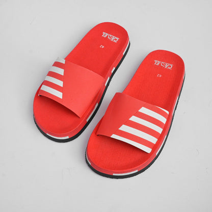 Black Camel Men's Striped Design Soft Slides Men's Shoes Hamza Traders Red EUR 39 