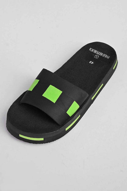 Black Camel Men's Dots Design Soft Slides