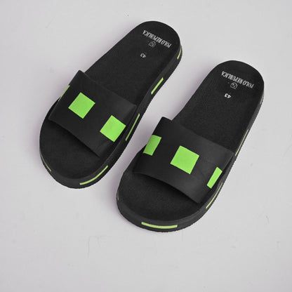 Polo Republica Men's Dots Design Soft Slides Men's Shoes Hamza Traders Black & Green EUR 39 