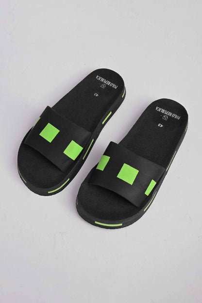 Black Camel Men's Dots Design Soft Slides