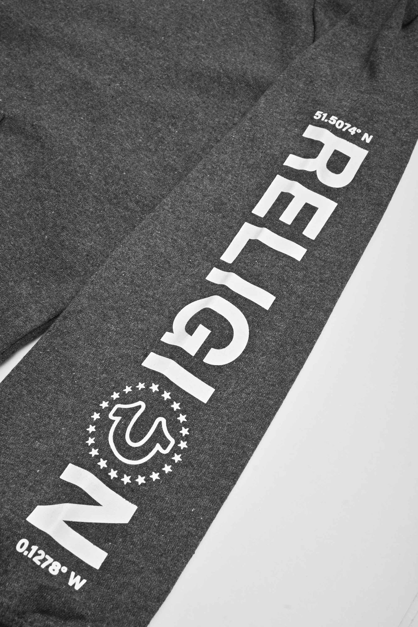 True Religion Kid's Logo Printed Raglan Sleeve Fleece Zipper Hoodie
