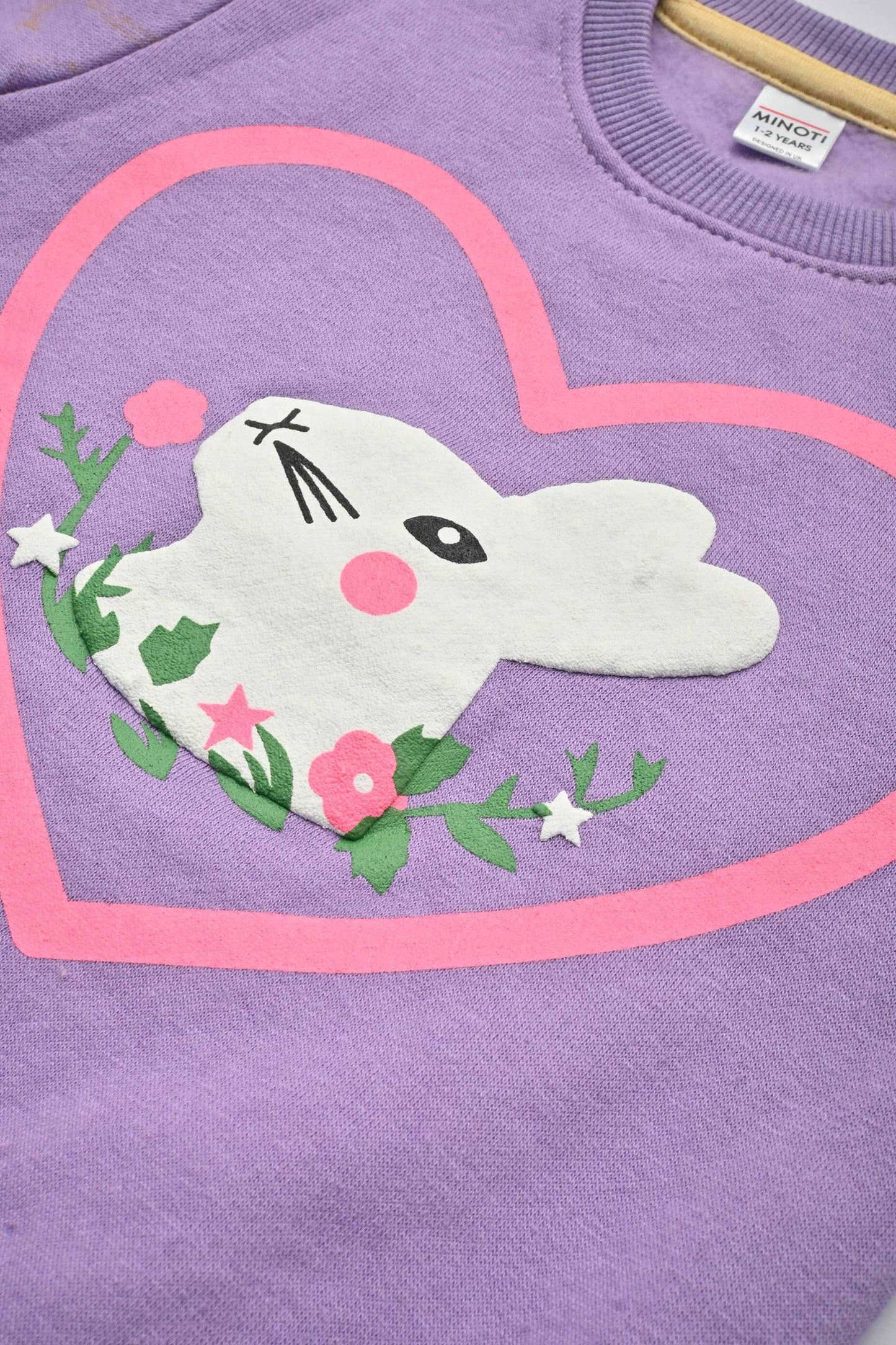 Minoti Kid's Rabbit Printed Fleece Sweat Shirt Kid's Sweat Shirt ZBC 