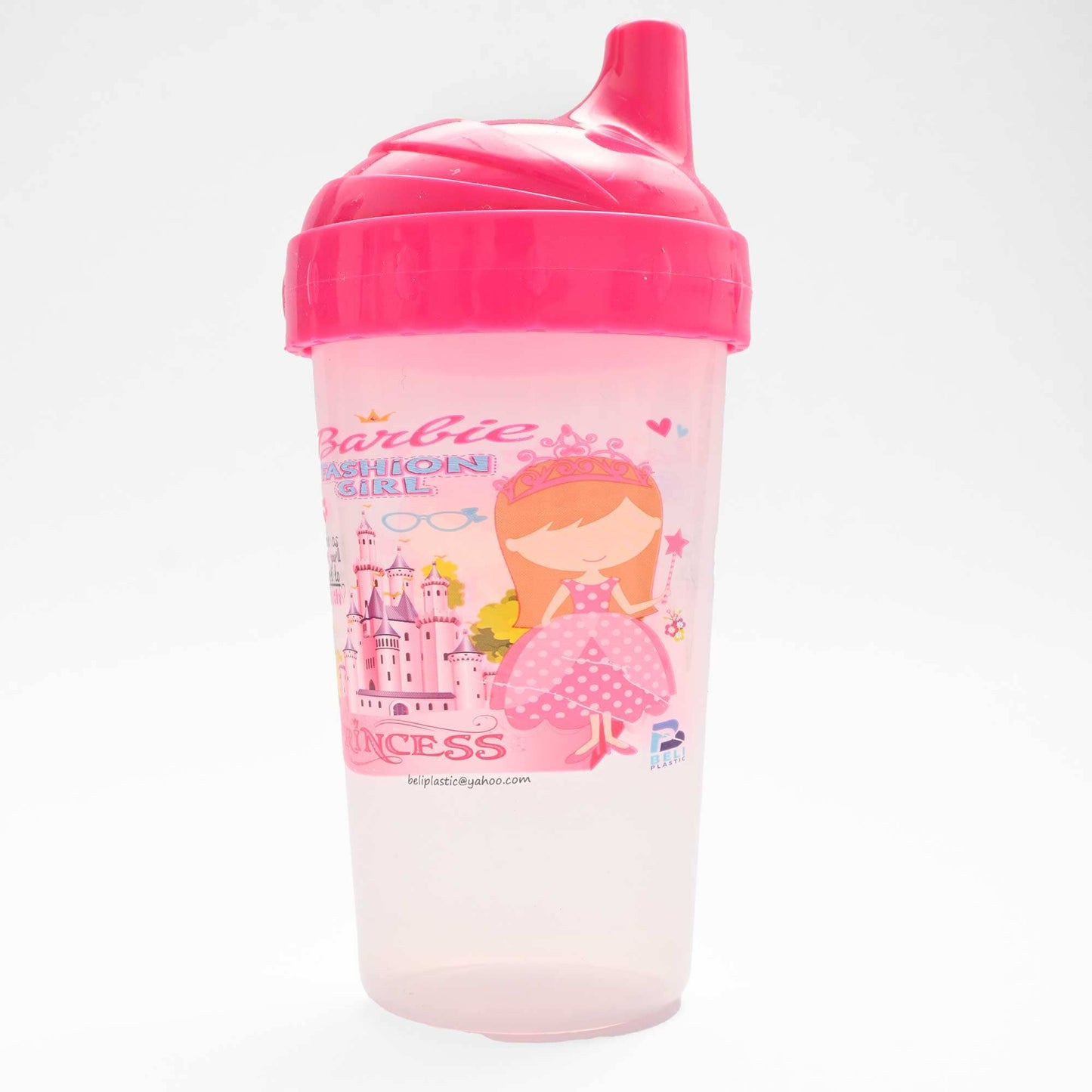 Milo Kid's Characters Printed Sippy Cup/Glass Crockery RAM Magenta & Transparent 