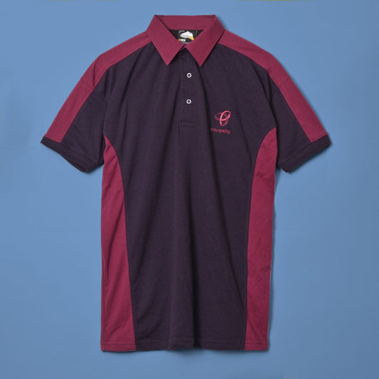 Men's Principality Embridered Short Sleeve Polo Shirt Men's Polo Shirt Image Purple XXS 