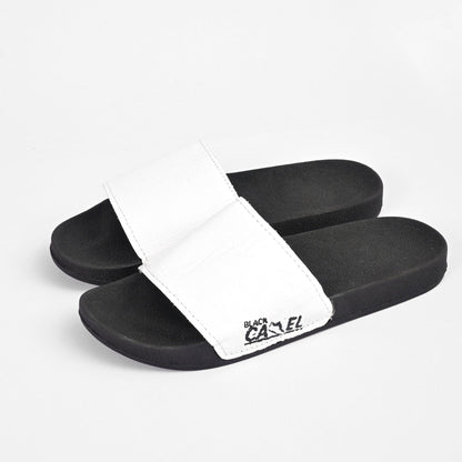 Black Camel Men's Zluver Texture Style Printed Design Slides Men's Shoes Hamza Traders White EUR 39 