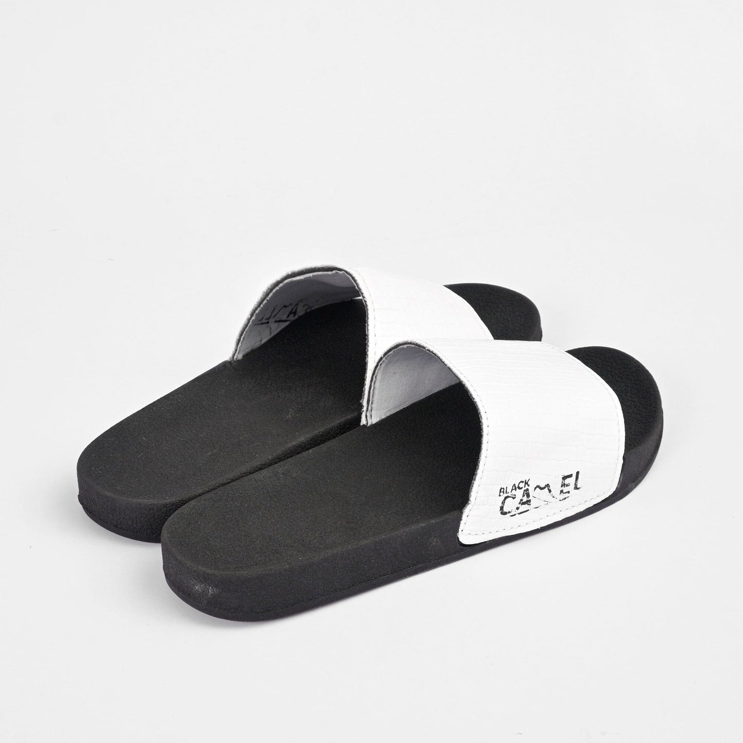 Black Camel Men's Zluver Texture Style Printed Design Slides Men's Shoes Hamza Traders 