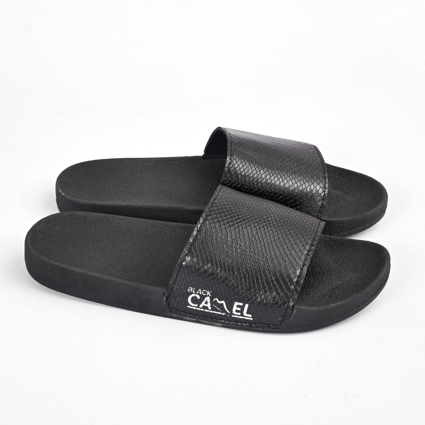 Black Camel Men's Henith Texture Design Printed Design Slides Men's Shoes Hamza Traders 