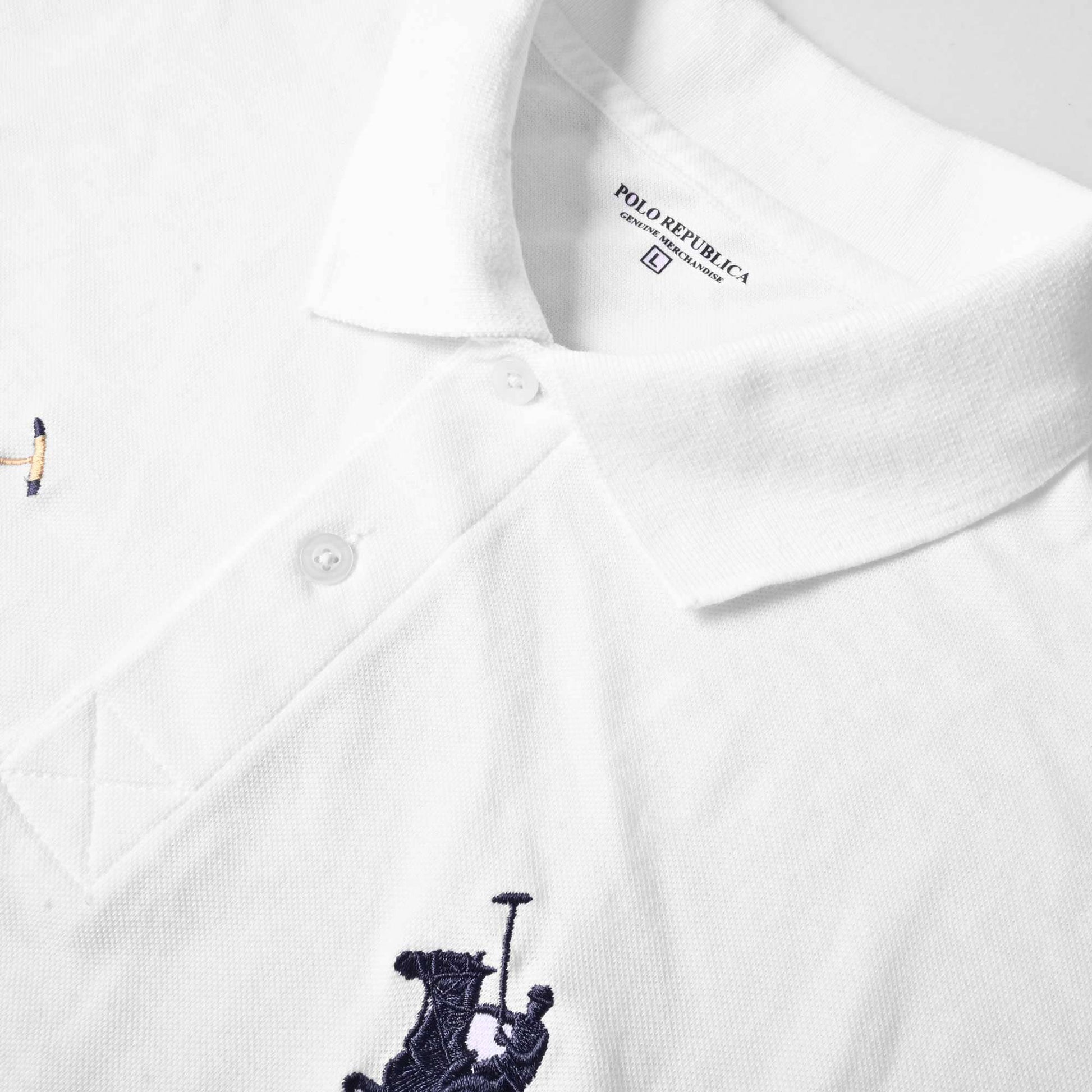 Polo Republica Men's Horse Rider & Mallet 8 Embroidered Short Sleeve Polo Shirt Men's Polo Shirt Polo Republica 