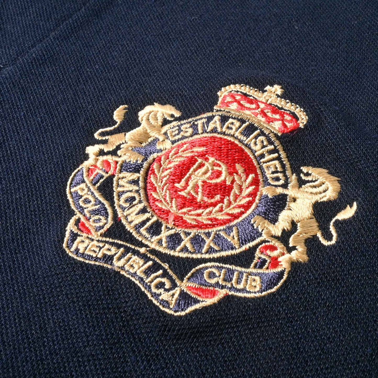 Polo Republica Men's Lion Crest & 5 Polo Embroidered Short Sleeve Polo Shirt Men's Polo Shirt Polo Republica 