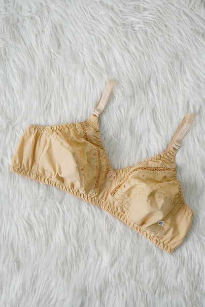 Rubi Women's Breathable Embroidered Cotton Bra
