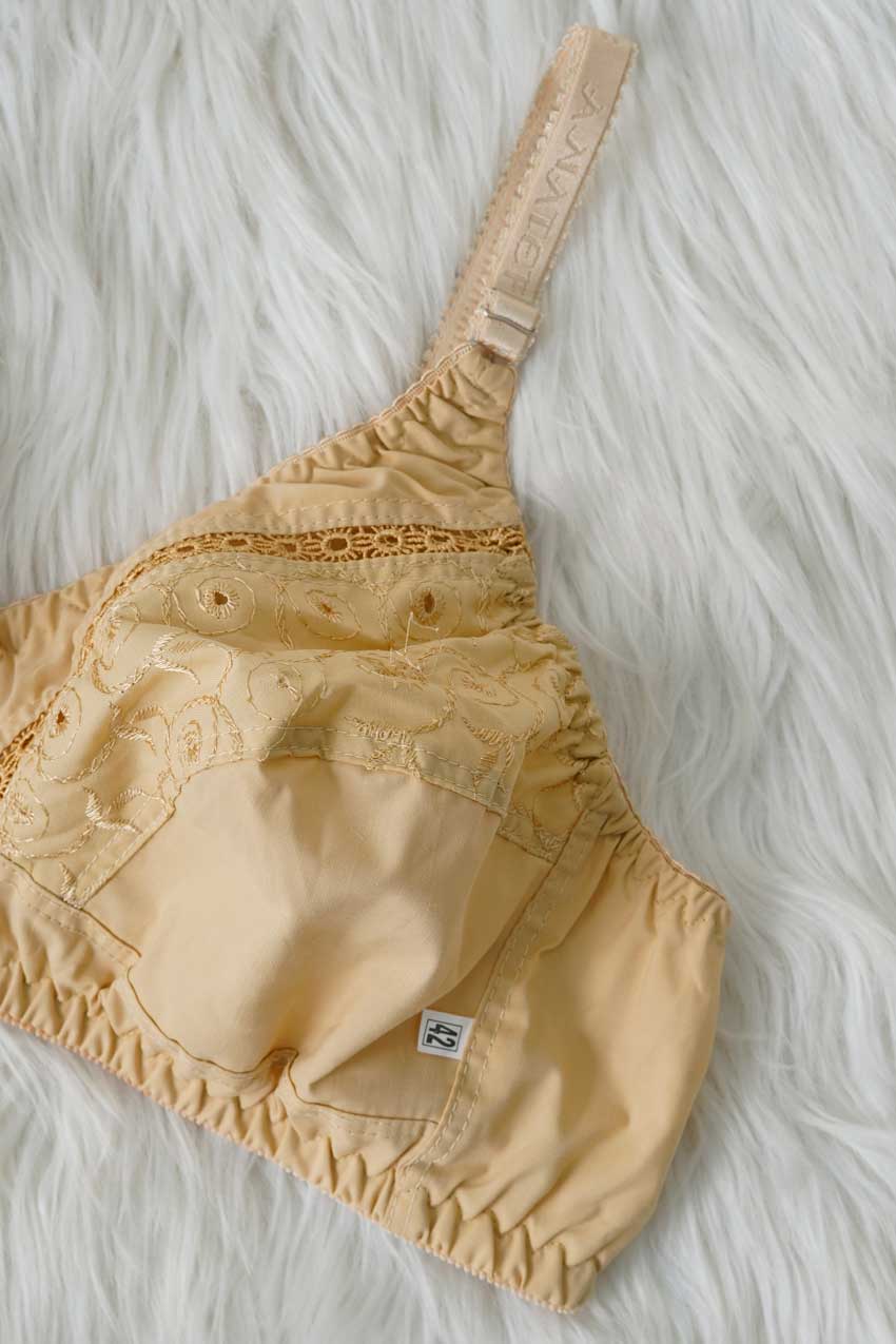 Rubi Women's Breathable Embroidered Cotton Bra