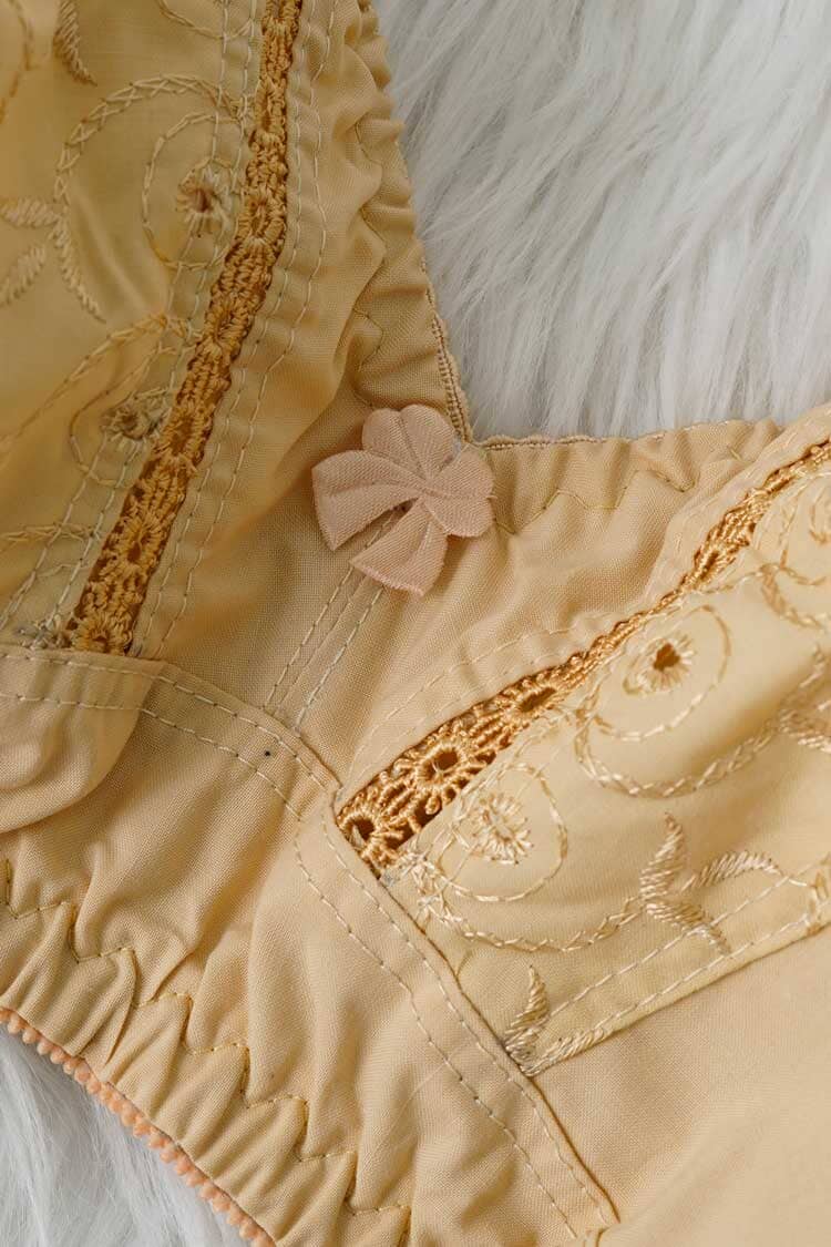 Rubi Women's Breathable Embroidered Cotton Bra