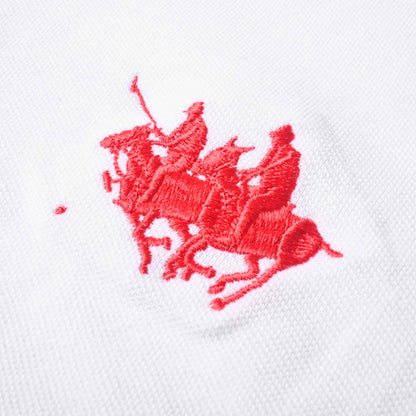 Polo Republica Men's Twin Horse Rider & PR Badge Embroidered Short Sleeve Polo Shirt Men's Polo Shirt Polo Republica 