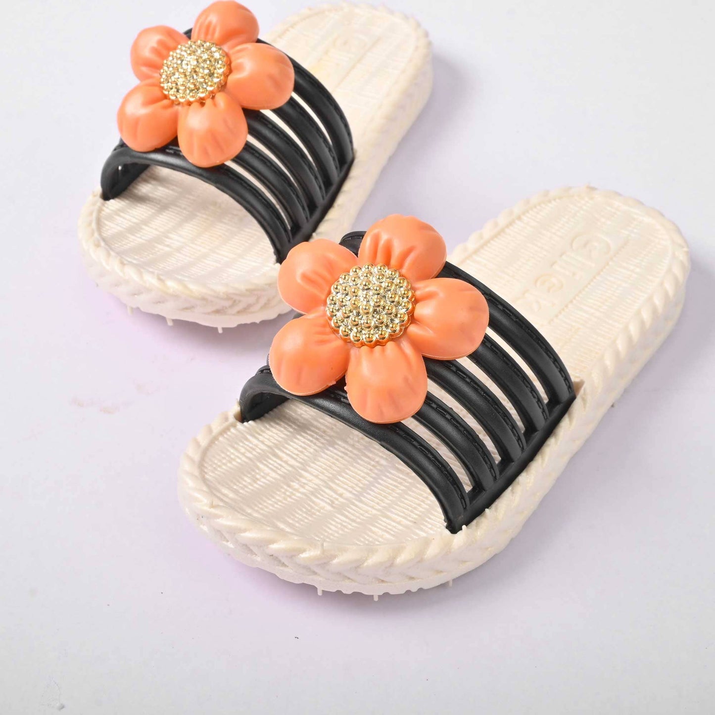 Click Kid's Strappy Flower Design Slippers Girl's Shoes RAM 
