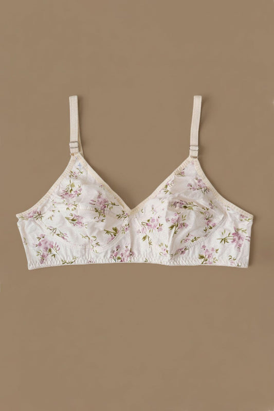 Women's Floral Printed Cotton Bra