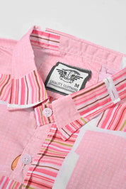 New Fashion Men's Panel Design Printed Casual Shirt