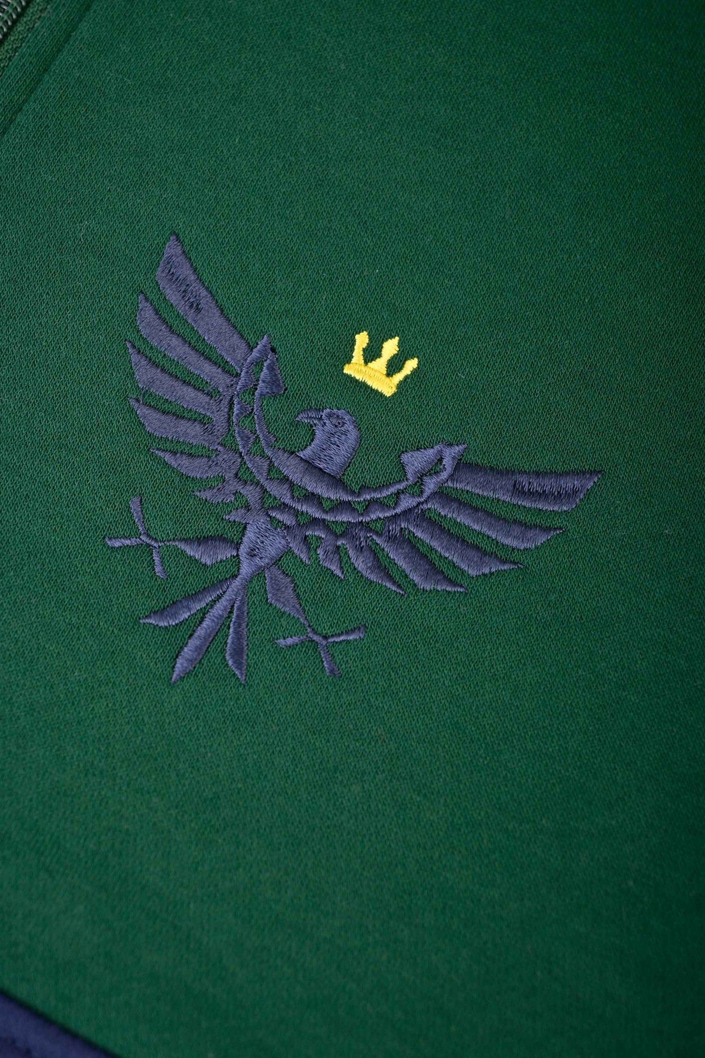 Polo Republica Men's King Eagle Embroidered Contrast Panel Quarter Zipper Sweat Shirt Men's Sweat Shirt Polo Republica 