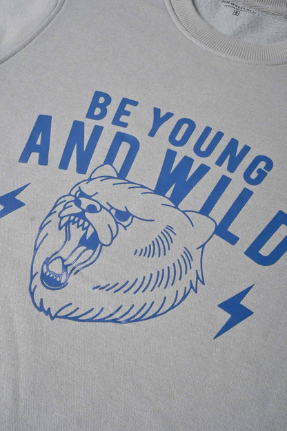 Polo Republica Men's Be Young & Wild Printed Fleece Sweat Shirt
