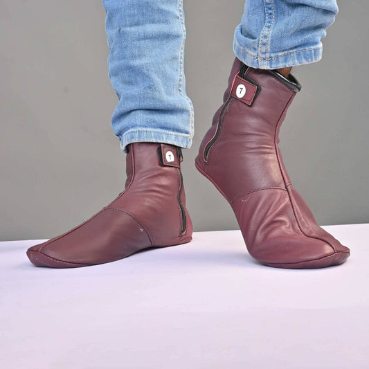 Men's Warmth Leather Mozay Socks Socks NB Enterprises Maroon EUR 39 