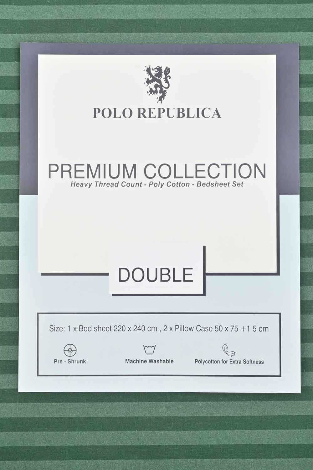 Polo Republica Rauma Premium Collection 3 Piece Double Bed Sheet Bed Sheet Fiza 