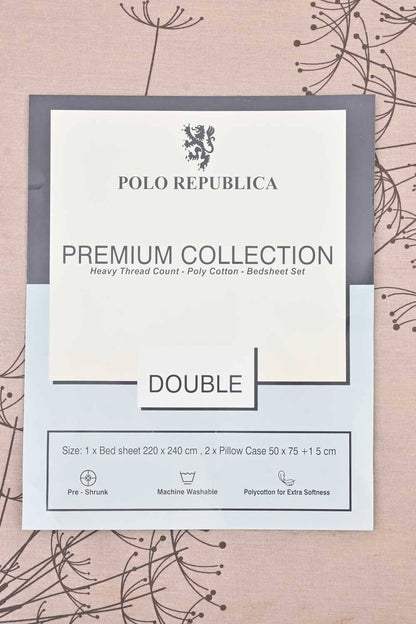 Polo Republica Kalasin Premium Collection 3 Piece Double Bed Sheet Bed Sheet Fiza 