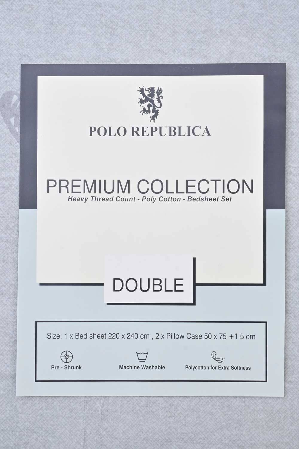 Polo Republica Phoenix Premium Collection 3 Piece Double Bed Sheet Bed Sheet Fiza 