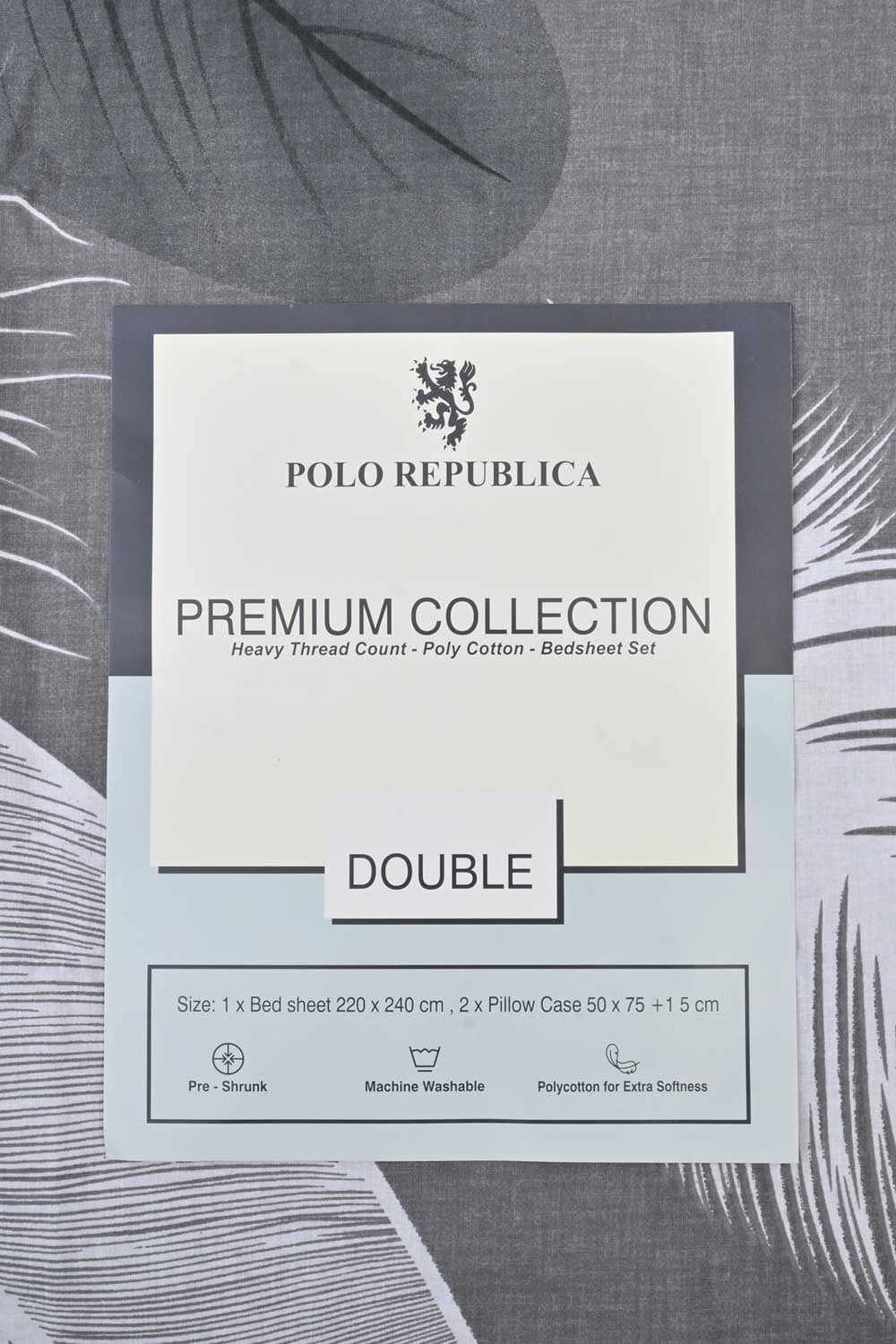Polo Republica Biarritz Premium Collection 3 Piece Double Bed Sheet Bed Sheet Fiza 