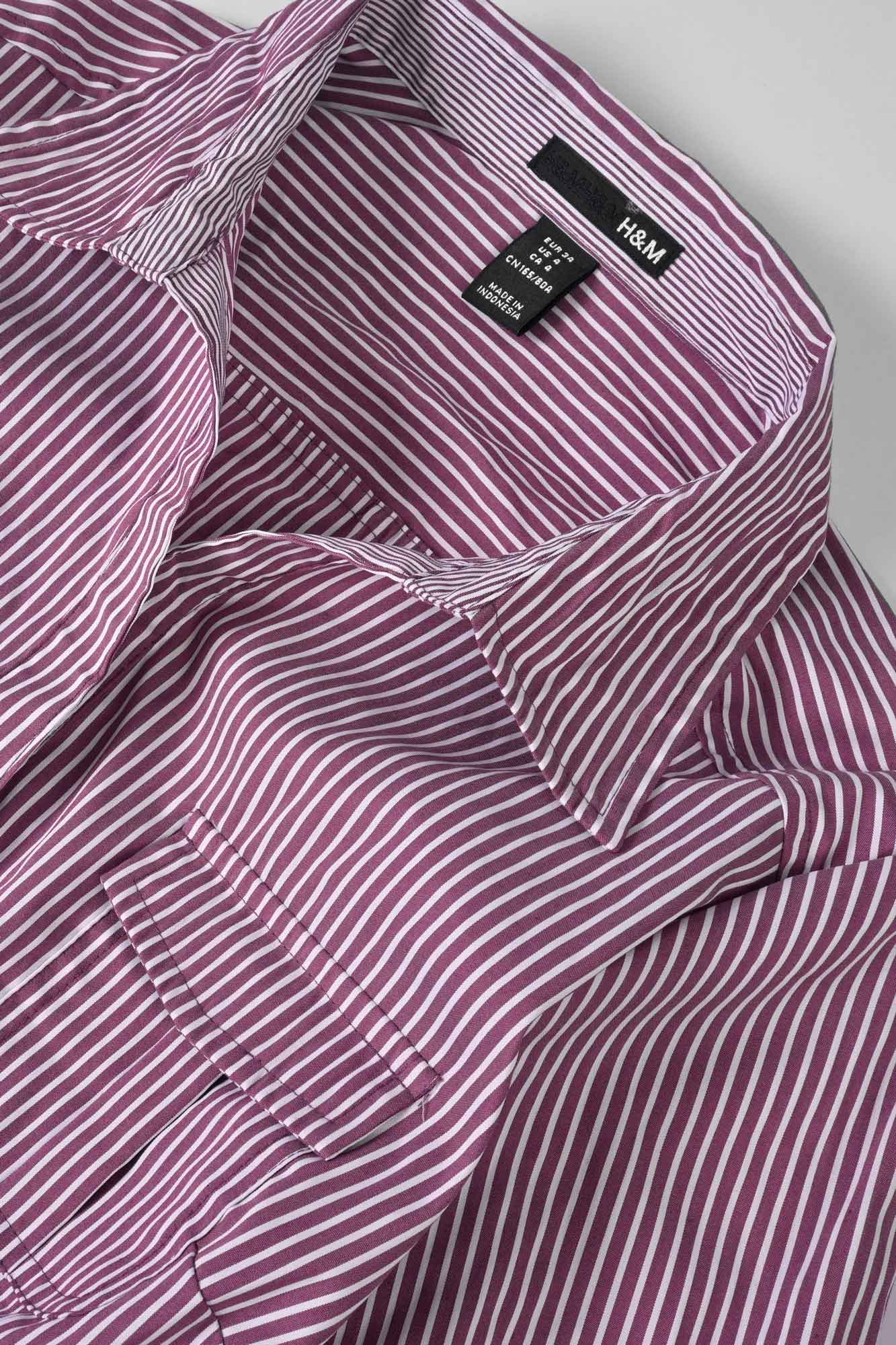 HM Women’s Stripes Style Long Sleeves Casual Shirt Women's Casual Shirt CWE 