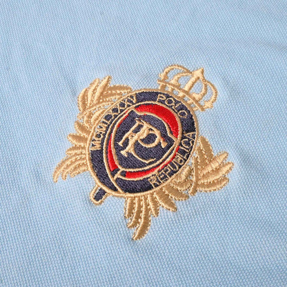 Polo Republica Men's Moose & PRC Crest Embroidered Short Sleeve Polo Shirt Men's Polo Shirt Polo Republica 