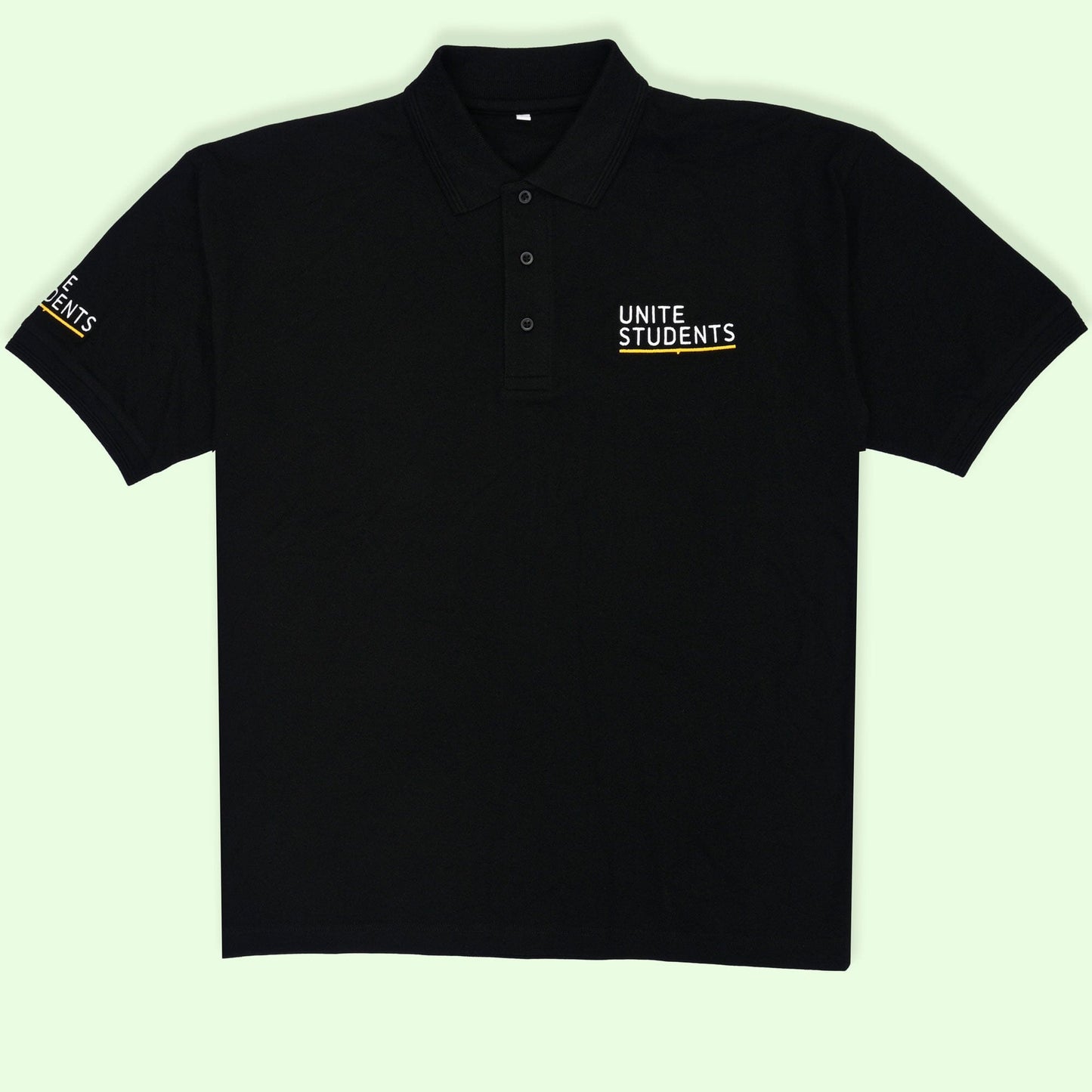 Men's United Students Embroidered Pique Polo Shirt Men's Polo Shirt ST Black S 