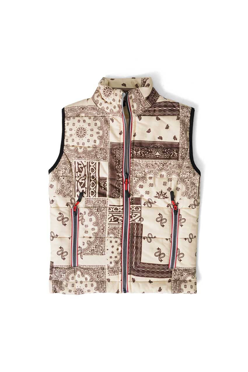 Boy's Printed Premium Puffer Gilet