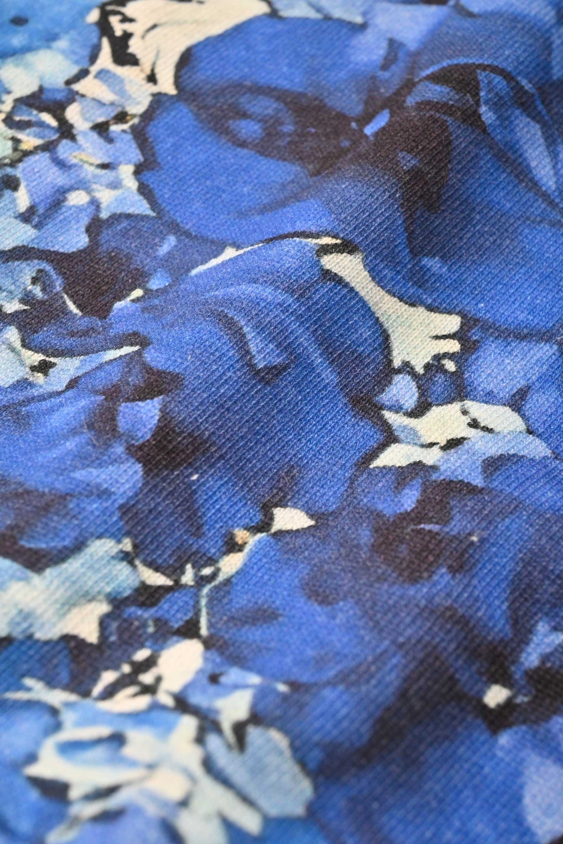 East West Women's Blue Flower Digital Printed Terry Co-Ord Set Women's Co Ord Set East West 