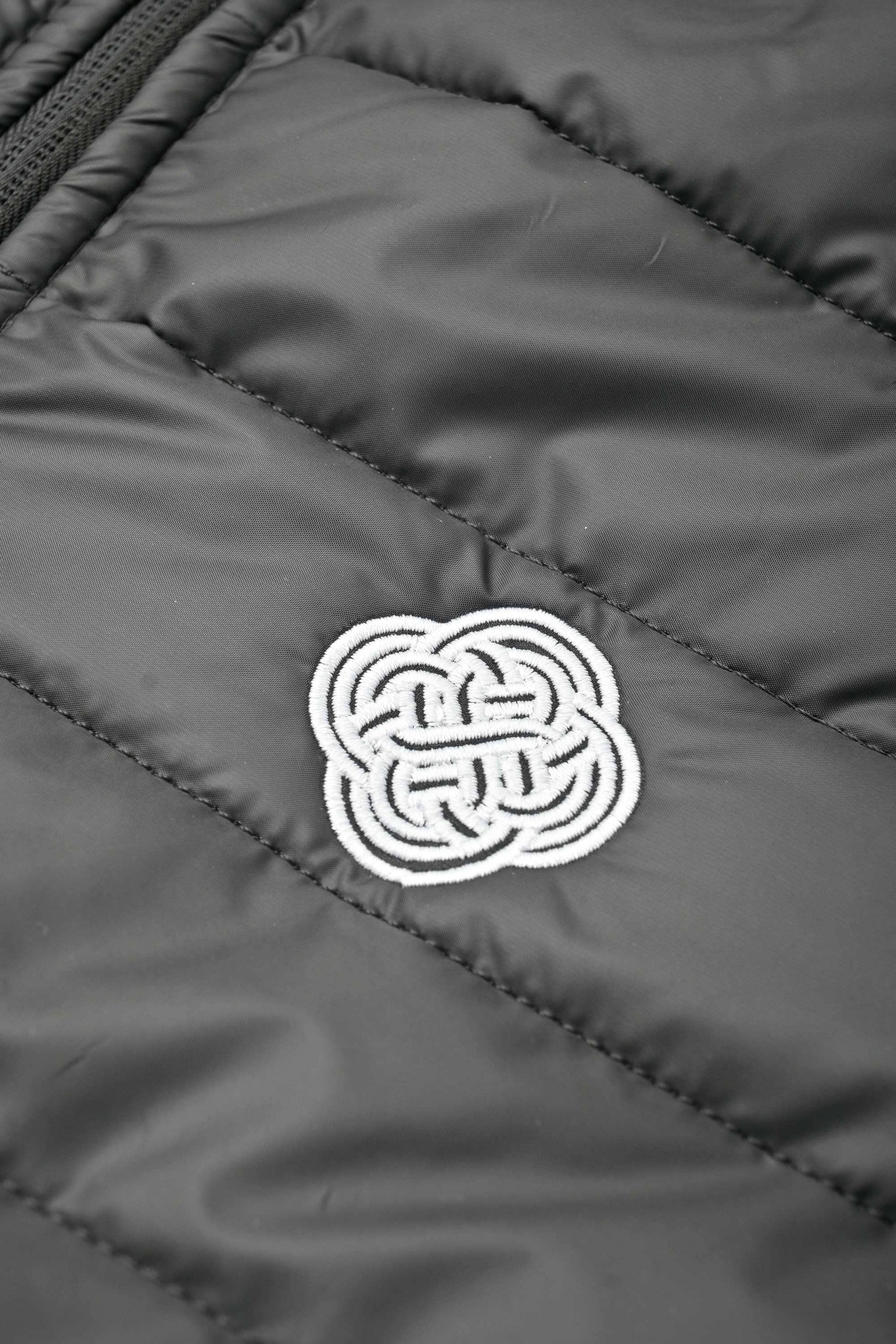 Burnt Soul Men's Logo Embroidered Long Sleeve Puffer Jacket
