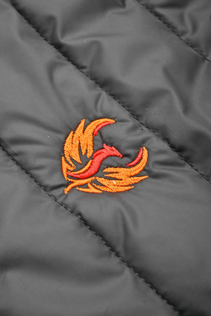 Burnt Soul Men's Phoenix Embroidered Long Sleeve Puffer Jacket