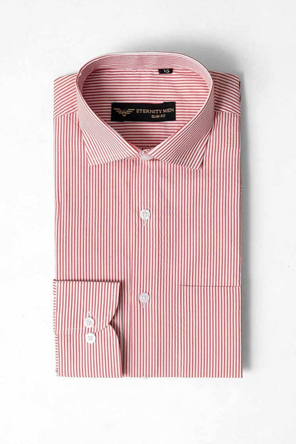 Eternity Men's Slim Fit Thin Striped Formal Shirt
