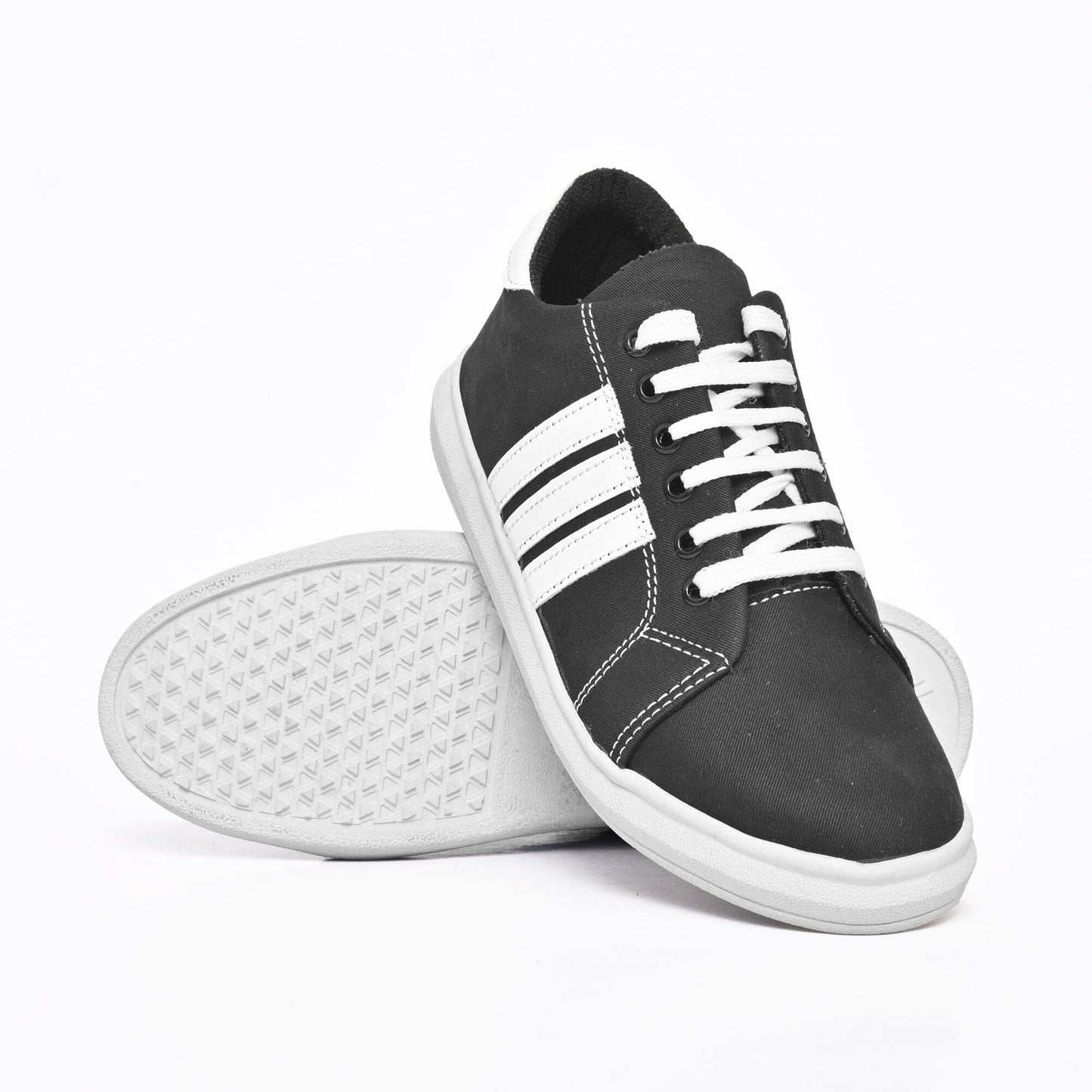 MR Men's Stripe Style Lace-up Sneaker Shoes