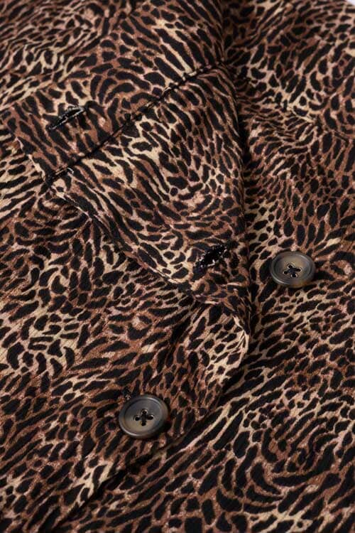 East West Women's Leopard Midi Wrap Skirt